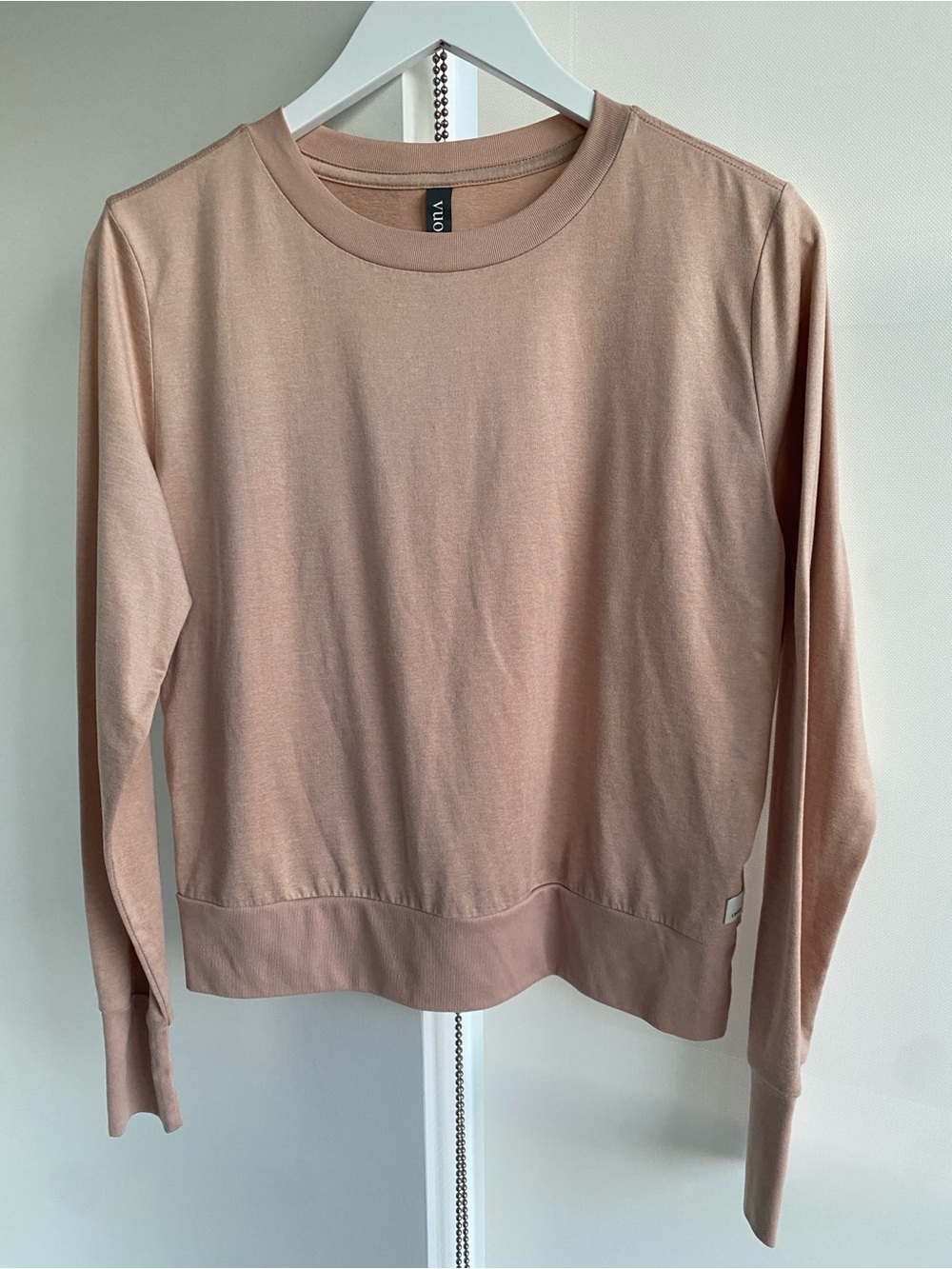 Vuori Daydream Crew Women's Crewneck Sweatshirt in Soft Pink Blush Size Medium